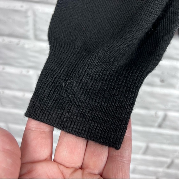 PETER MILLAR Black 100% Merino wool 1/4 zip Sweater | Nebraska Cornhuskers - Picture 5 of 7